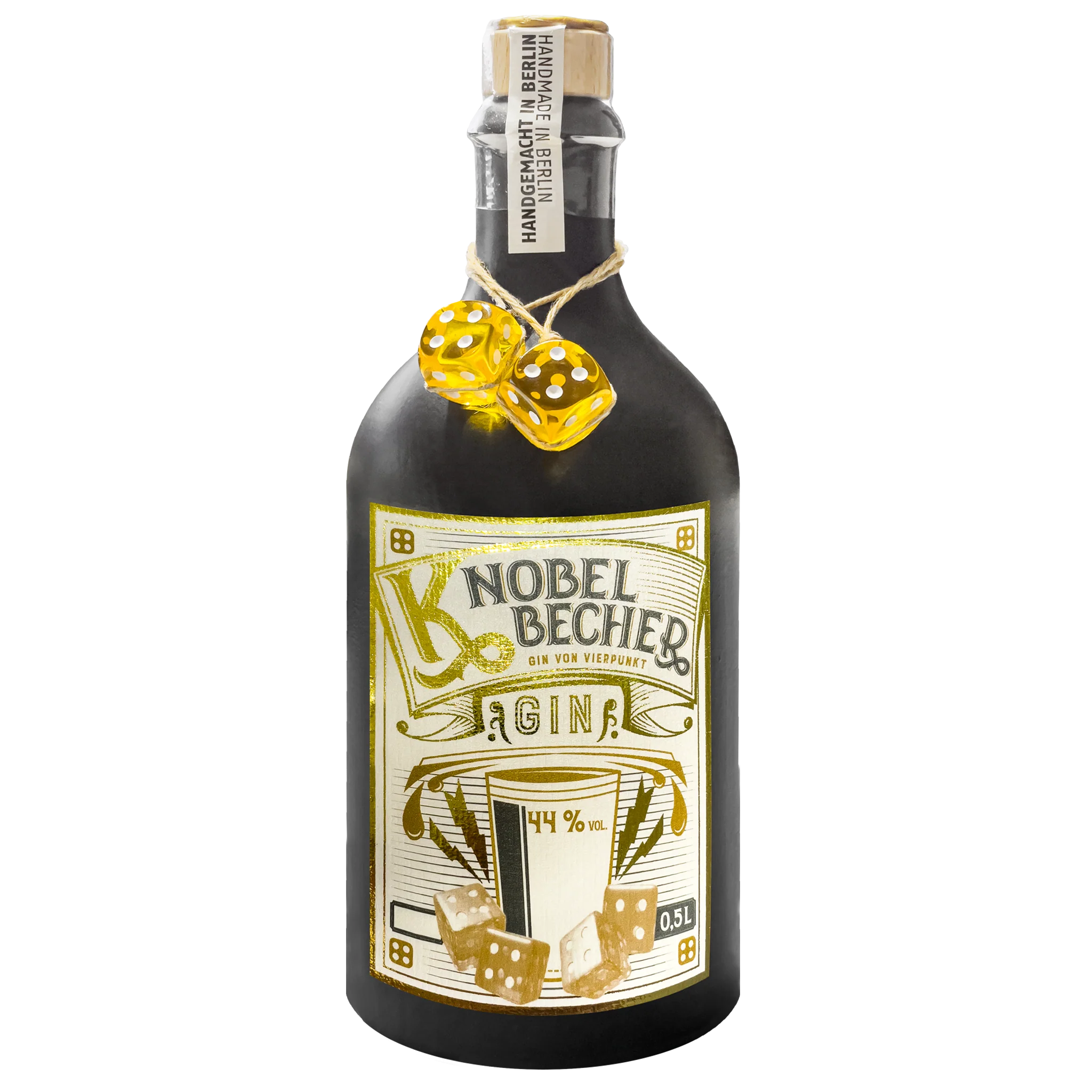 Knobelbecher Gin 44% Vol. in 0,5 Liter Flasche